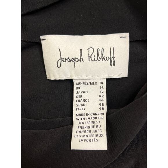 Joseph Ribkoff  black/ gray Color-Blocked Top Style - 223043, size 14 - Picture 4 of 9